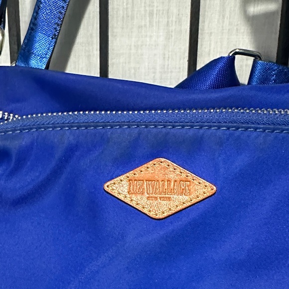 MZ Wallace New York Royal Blue Nylon Large Bag Zipper Shoulder/Handbag - Picture 7 of 13